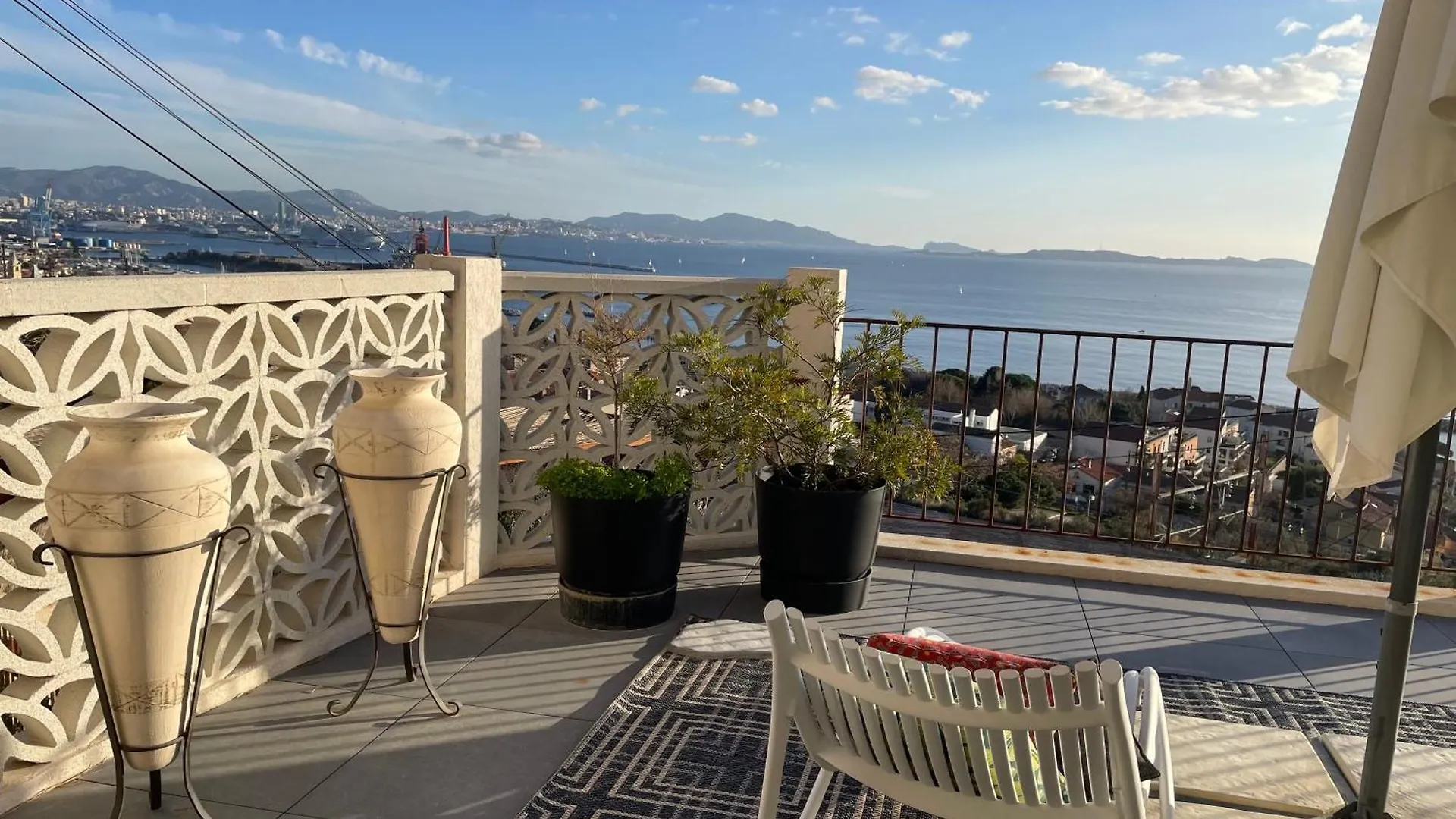 Lejlighed Superbe Terrasse Avec Vue Panoramique Sur La Mer Marseille